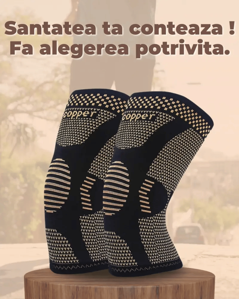 Demonstrație genunchieră cu cupru